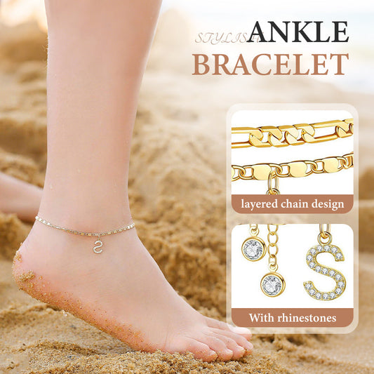 🔥50% OFF for a limited time🔥Layered Gold Ankle Bracelet for Women