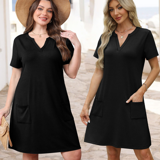 🔥40% OFF for a limited time🔥Women's Casual Loose Fit Short Sleeve Dress
