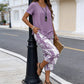 🔥40% OFF for a limited time🔥Casual Round Neck Layered Tunic Top and Wide Leg Pants Set