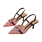 🔥2026 Hot sale 40% OFF🔥Women's Pointed-Toe Slingback Heels with Metal Chain