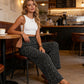 🔥50% OFF for a limited time！！！🔥Women's Smocked High Waist Wide Leg Pants