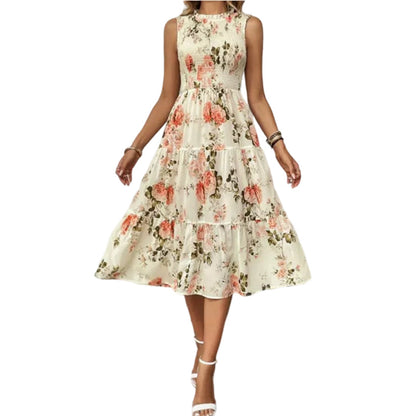 🔥40% OFF for a limited time！🔥Women’s Sleeveless Floral Print Casual Dress