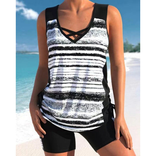🔥 Hot sale 50% OFF🔥Women's Printed Two-Piece Tankini Swimsuit
