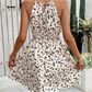 🔥50% OFF for a limited time🔥Abstract Print Halter Neck A-Line Dress