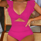 🔥2026 Hot sale 30% OFF🔥Sexy Ruffled V-Neck One-Piece Swimsuit