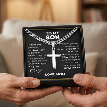 🔥 Hot sale 50% OFF🔥Men's Stainless Steel Cross Pendant Necklace