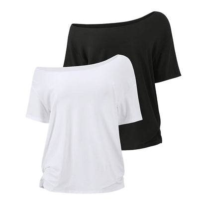Women's Off-Shoulder Loose Fit Top 2-Piece Set