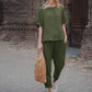 Women's Casual Top & Drawstring Pants 2-Piece Set