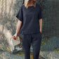 Women's Casual Top & Drawstring Pants 2-Piece Set