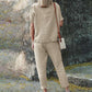 Women's Casual Top & Drawstring Pants 2-Piece Set