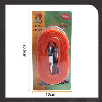 🔥40% OFF for a limited time🔥13ft Car Tow Strap with Hooks & 3 Tons Capacity