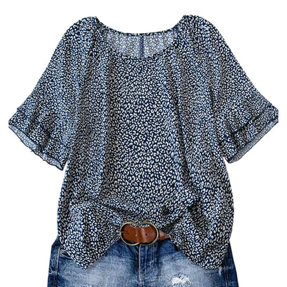 🔥 Hot sale 40% OFF🔥Women's Abstract Print Ruffle Sleeve Blouse