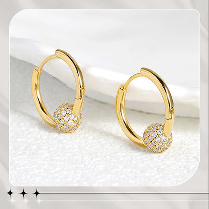 🔥 Hot sale 35% OFF🔥Gold Circle Earrings with Small Ball