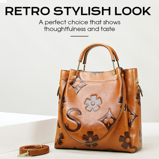 🔥40% OFF for a limited time🔥Large-Capacity Vintage Embossed Bucket Bag