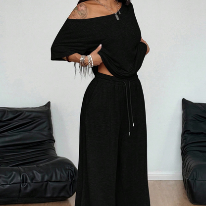 🔥2026 Hot sale 30% OFF🔥Women's Off-Shoulder Top & Pants 2-Piece Set