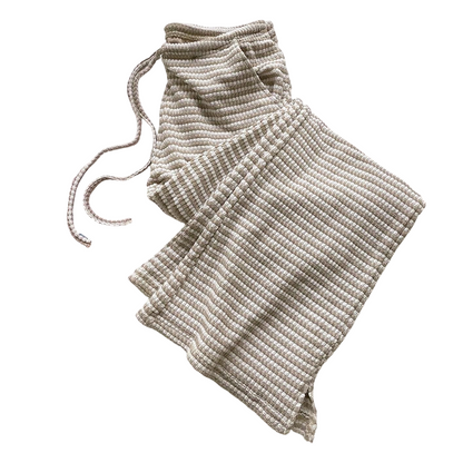 🔥2026 Hot sale 30% OFF🔥Women's Striped Drawstring Wide-Leg Pants