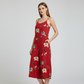 Women's Casual Spaghetti Strap Printed Jumpsuit