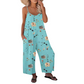 Women's Casual Spaghetti Strap Printed Jumpsuit
