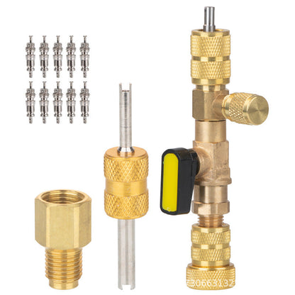 🔥 Hot sale 30% OFF🔥AC Valve Core Removal Tool with SAE 1/4 & 5/16 Port