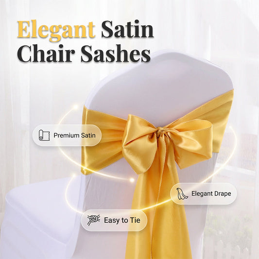 🔥 Up to 48% OFF🔥DIY Bow Tie Chair Cover Sash Ribbon