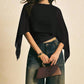 🔥 Hot sale 40% OFF🔥Women's Elegant Chiffon Cape Sleeve Top