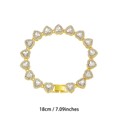 🔥 Hot sale 30% OFF🔥Sparkling Heart Statement Chain Necklace