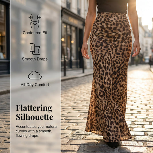 🔥40% OFF for a limited time🔥Casual Chic Leopard Print Long Skirt