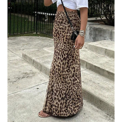 🔥40% OFF for a limited time🔥Casual Chic Leopard Print Long Skirt
