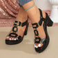 🔥 Hot sale 33% OFF🔥Women's Chunky Heel T-Strap Sandals