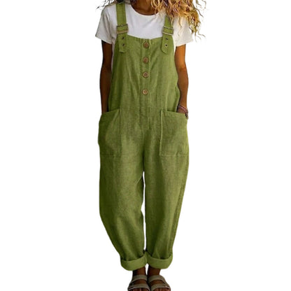 🔥2026 Hot sale 31% OFF🔥Women's Casual Loose Fit Button-Front Overalls