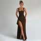 🔥2026 Hot sale 30% OFF🔥Square-Neck Sleeveless Bodycon Dress with High Side Slit