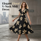 📢📢30% OFF !! ⏰Women's Casual Printed V-Neck Ruffle Dress