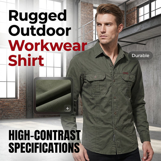 🔥 Hot sale 30% OFF🔥Men's Long Sleeve Cotton Workwear Shirt