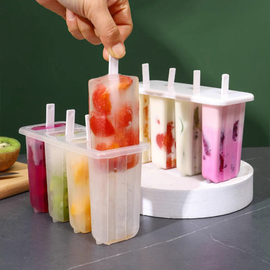 🔥 Hot sale 34% OFF🔥4-Cavity Popsicle Mold with Lid and Sticks