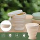 📢📢30% OFF !! ⏰Silicone Collapsible Travel Cup with Lid & Lanyard
