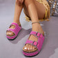 🔥2026 Hot sale 30% OFF🔥Double Buckle Strap Cork Slide Sandals