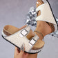 🔥2026 Hot sale 30% OFF🔥Double Buckle Strap Cork Slide Sandals
