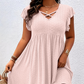 📢📢35% OFF !! ⏰Women's V-Neck Ruffle Trim Dress