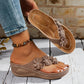 📢📢35% OFF !! ⏰Women's Floral Wedge Thong Sandals