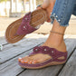 📢📢35% OFF !! ⏰Women's Floral Wedge Thong Sandals
