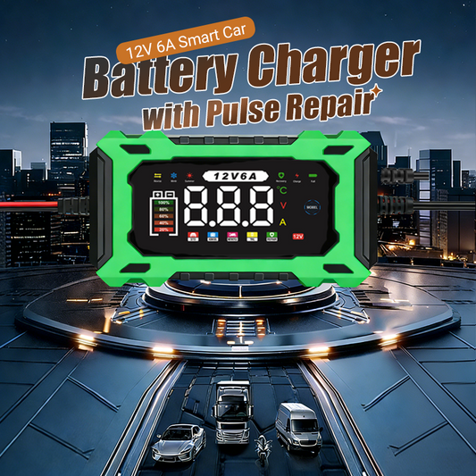 📢📢35% OFF !! ⏰12V 6A Smart Car Battery Charger with Pulse Repair