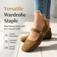 📢📢50% OFF !! ⏰Comfortable PU Suede-Look Ballet Flats with Strap