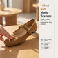 📢📢50% OFF !! ⏰Comfortable PU Suede-Look Ballet Flats with Strap