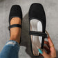📢📢50% OFF !! ⏰Comfortable PU Suede-Look Ballet Flats with Strap