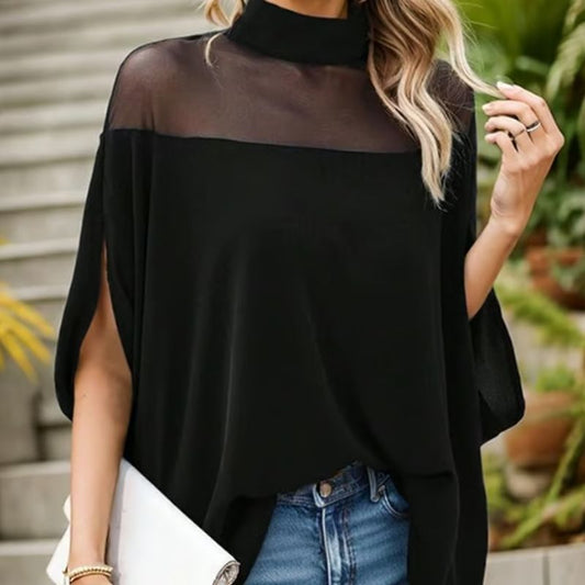 🔥 Hot sale 40% OFF🔥Women's Casual High-neck Batwing Blouse