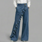 📢📢30% OFF !! ⏰Women’s Asymmetrical Ruffle Wide-Leg Denim Pants