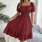 🔥 Hot sale 40% OFF🔥Summer Casual Ruffle Hem Midi Dress
