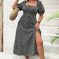 📢📢30% OFF !! ⏰Short Sleeve Split Floral Print Dress