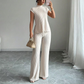📢📢35% OFF !! ⏰Elegant Mock Neck Top & Wide-Leg Pants 2-Piece Set