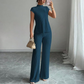 📢📢35% OFF !! ⏰Elegant Mock Neck Top & Wide-Leg Pants 2-Piece Set